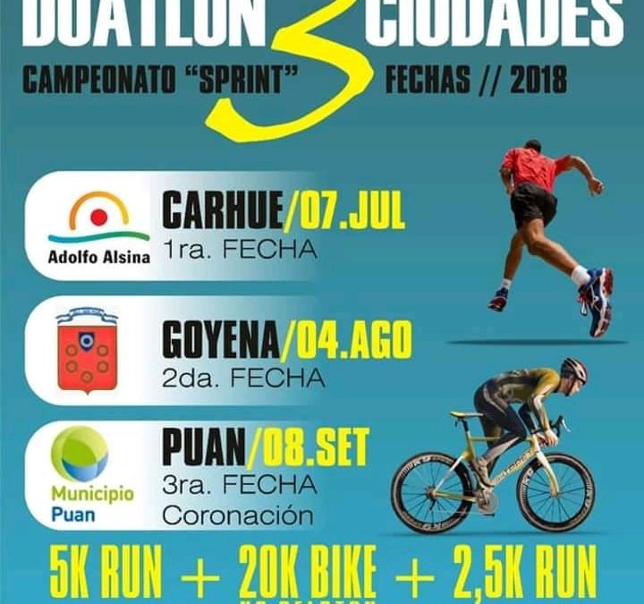En julio se correrá el Duatlon 3 ciudades en Carhué