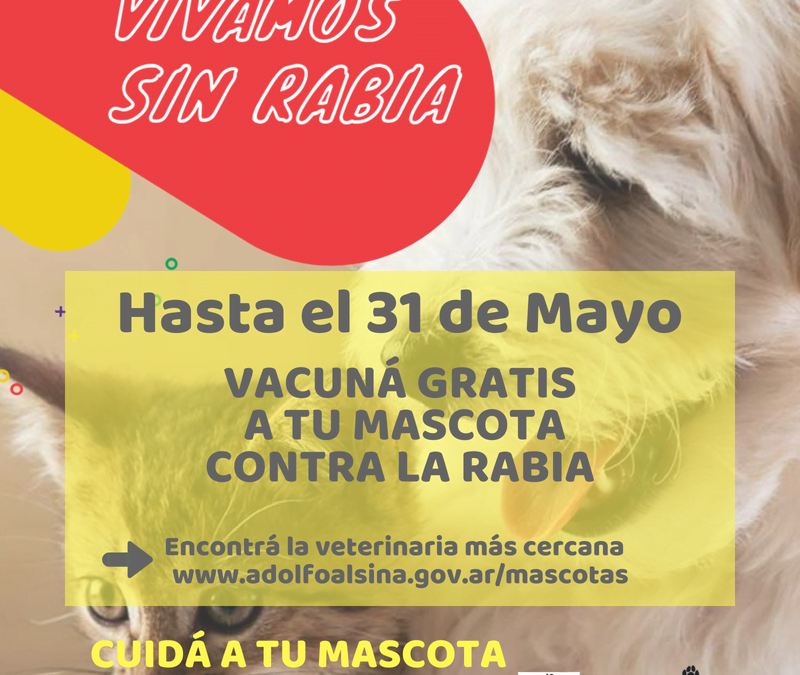 Vivamos Sin Rabia: última semana de campaña de vacunación antirrábica