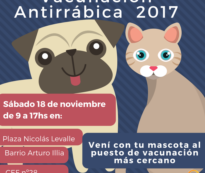 Este sábado habrá tres puestos para vacunación antirrábica