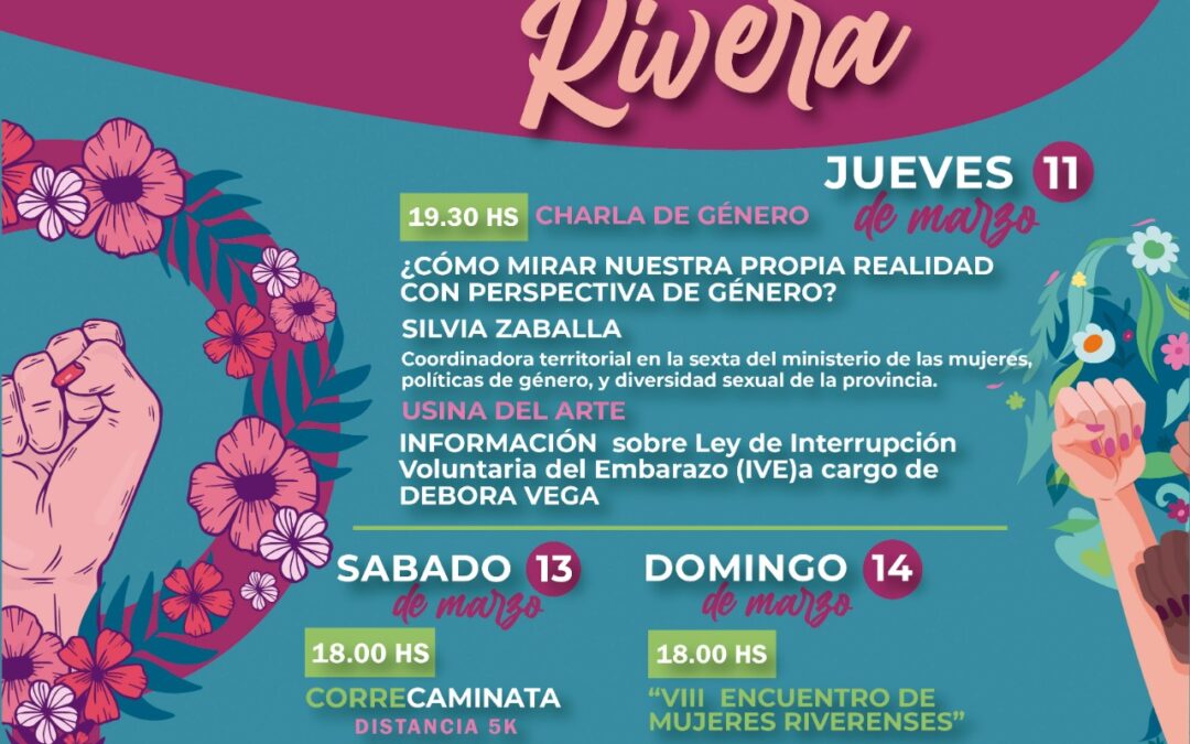 Charlas de Género e IVE en Rivera el jueves 11 de marzo