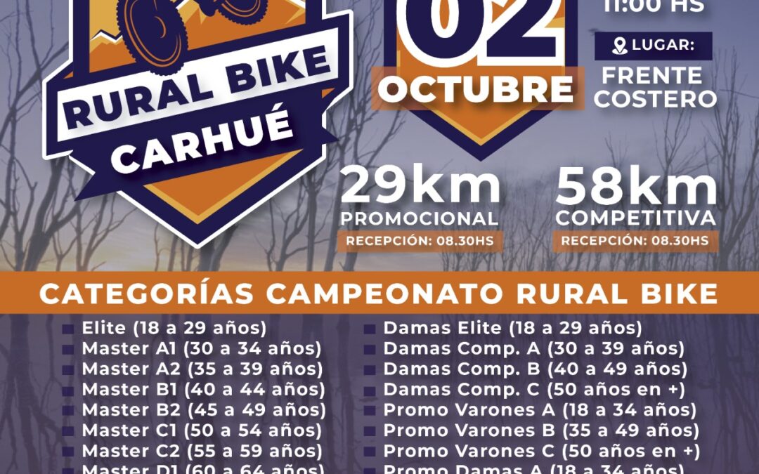 Últimos días de inscripción: “Rural Bike Carhué”