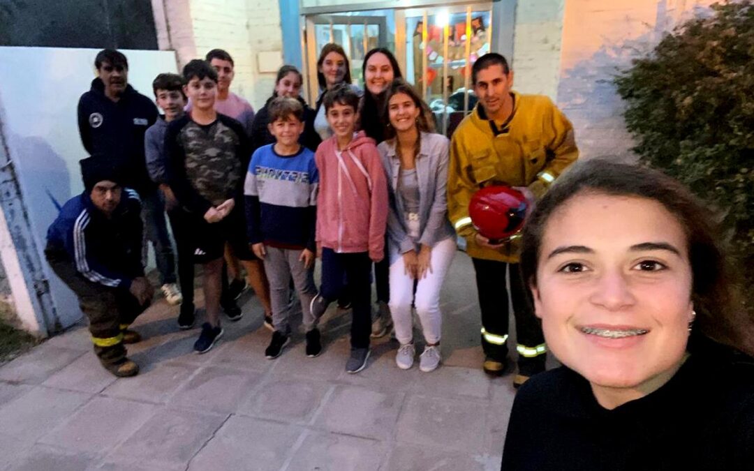 Jóvenes en Trama  de Villa Maza visitaron el cuartel de Bomberos