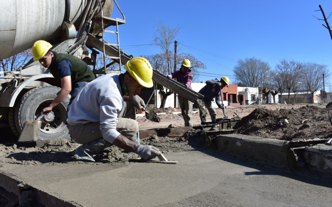 Calle Mitre: avanza la obra en Carhué