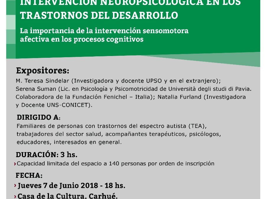 Capacitación gratuita de UPSO sobre intervención en trastornos del desarrollo